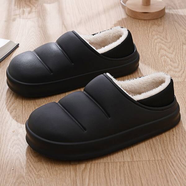 

Men Minimalist Home Slippers, Black