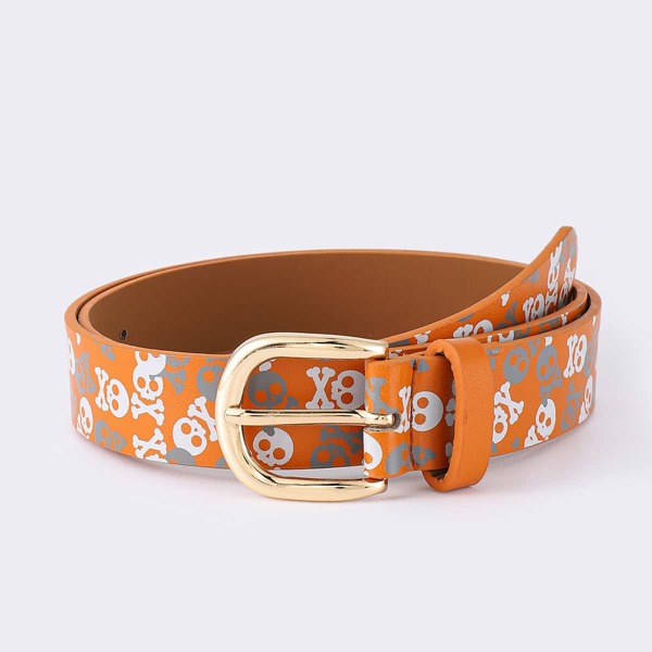 

Skull Print Belt & Punch Tool, Multicolor