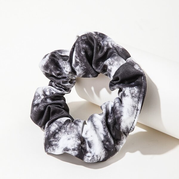 

Tie Dye Scrunchie, Black and white
