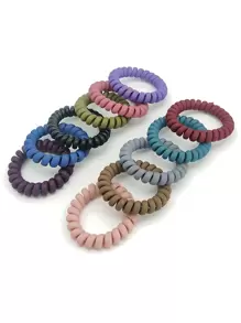 11pcs Spiral Hair Tie - Multicolor - View 1