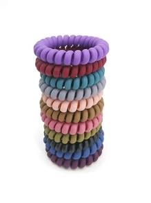 11pcs Spiral Hair Tie - Multicolor - View 2