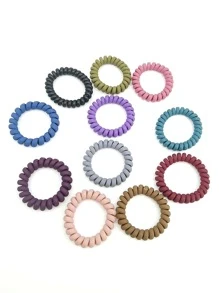 11pcs Spiral Hair Tie - Multicolor - View 3
