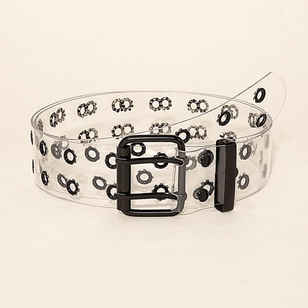 

Double Row Eyelet Clear Belt