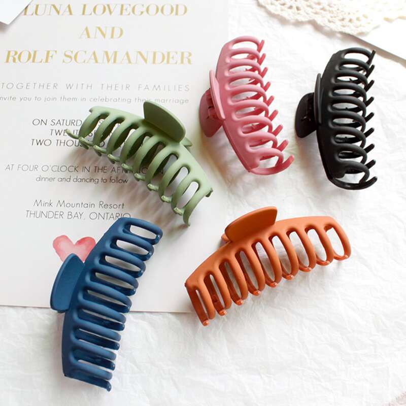 

5pcs Minimalist Hair Claw, Multicolor