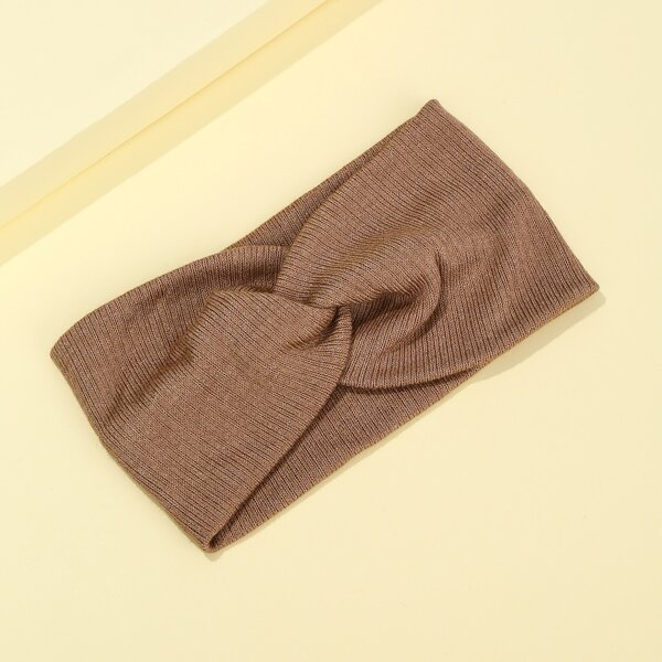 

Solid Twist Hair Band, Coffee
