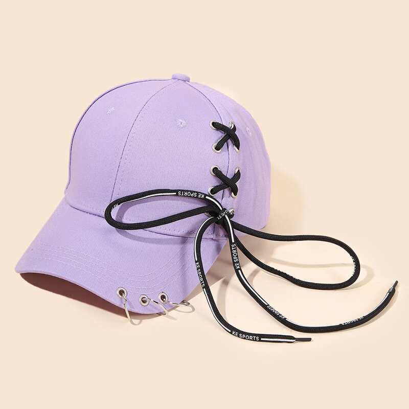 

Ring Decor Baseball Cap, Purple