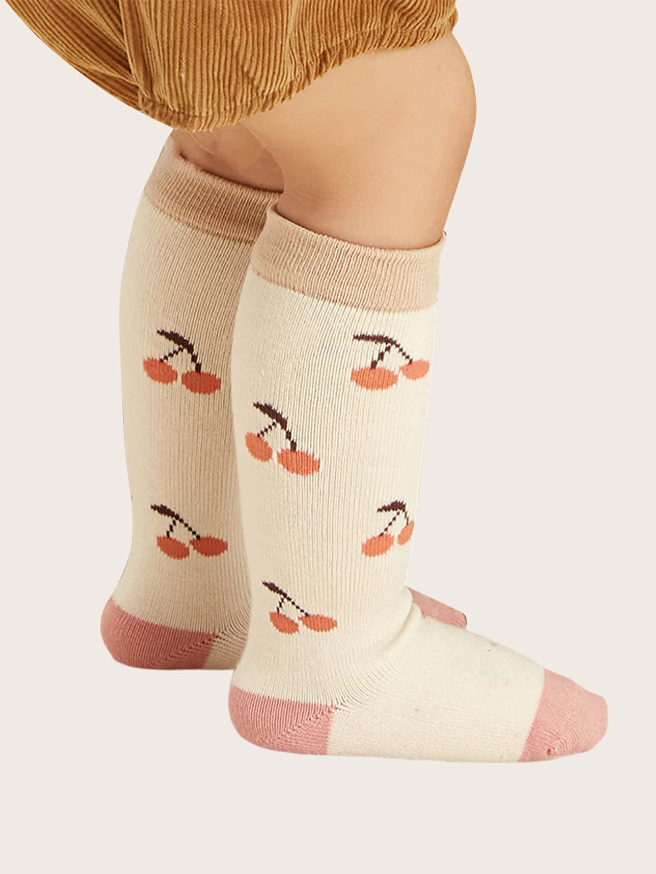 Meias estampadas 4 pares de meninas cereja - Multicolorido - Visão 2