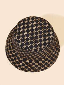 Letter Graphic Bucket Hat - Black - View 2
