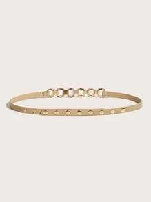 Elegant Chain For Daily Use Decor Belt - Gold - View 3