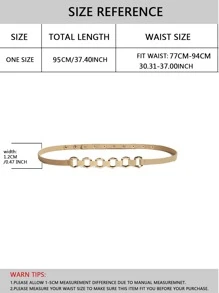 Elegant Chain For Daily Use Decor Belt - Gold - View 4