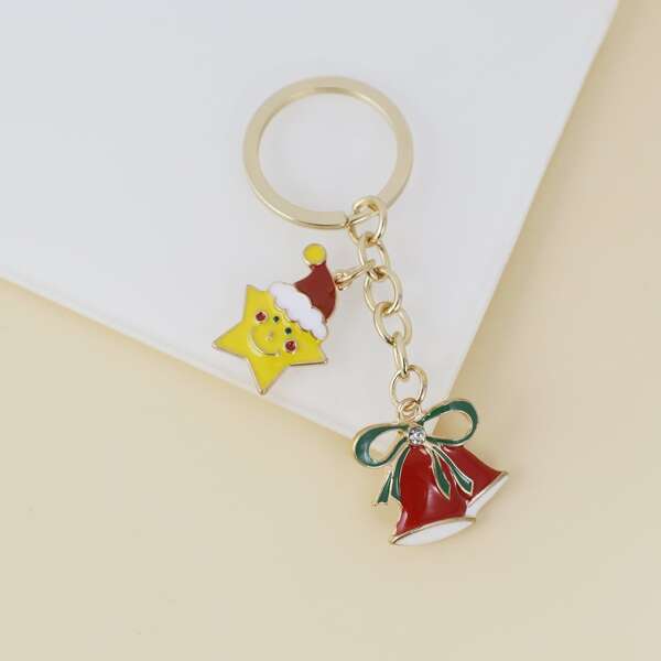 

Christmas Bell Charm Keychain, Multicolor