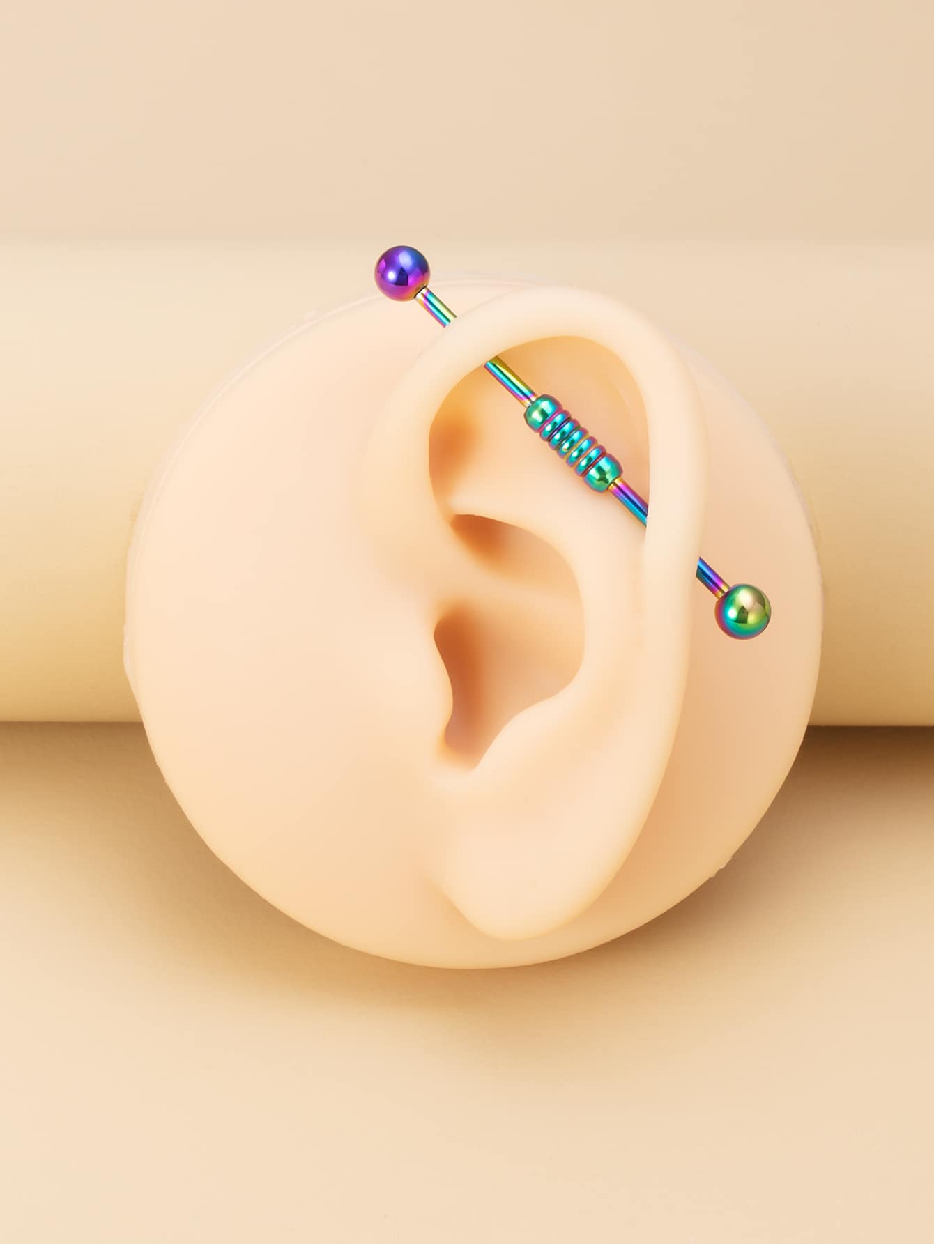 Industrial Barbell Piercing Earring - Multicolor - View 1