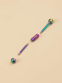 Industrial Barbell Piercing Earring - Multicolor - View 2