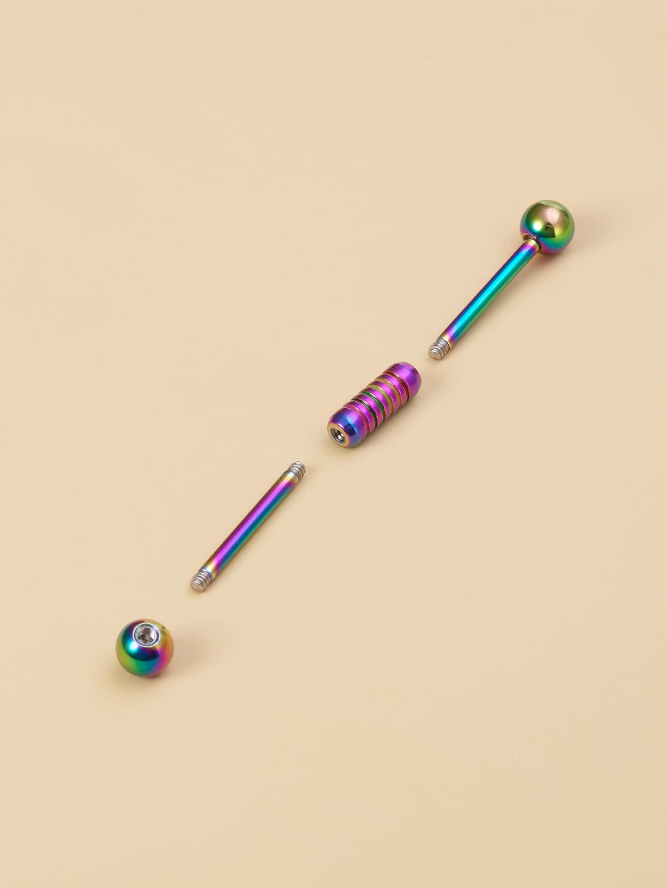 Industrial Barbell Piercing Earring - Multicolor - View 2