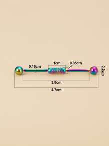 Industrial Barbell Piercing Earring - Multicolor - View 5