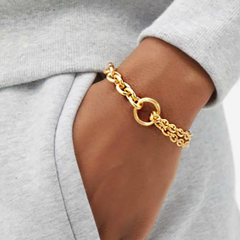 

Ring Decor Chain Bracelet, Gold