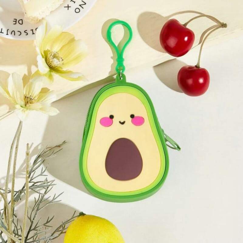 

1pc Avocado Graphic Bag Charm, Multicolor