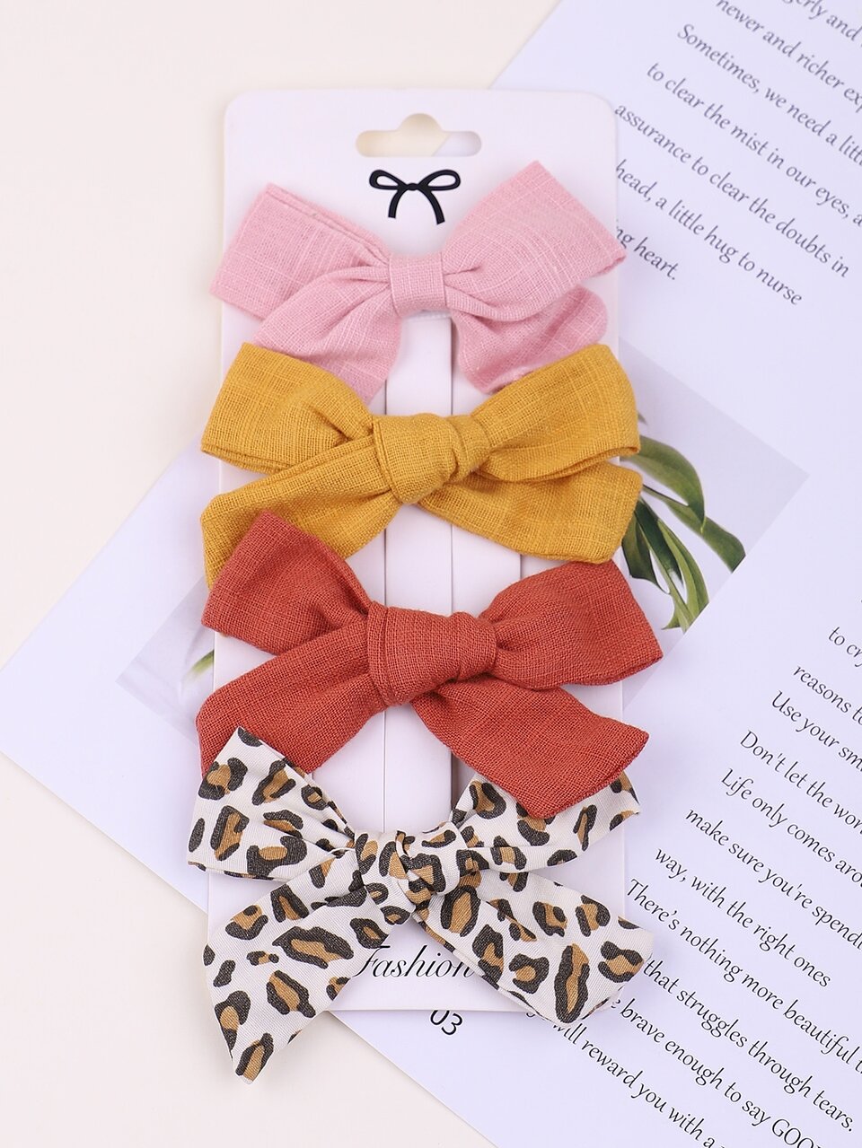 4pcs Toddler Girls Bow Hair Clip