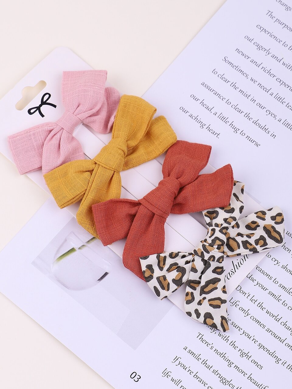 4pcs Toddler Girls Bow Hair Clip