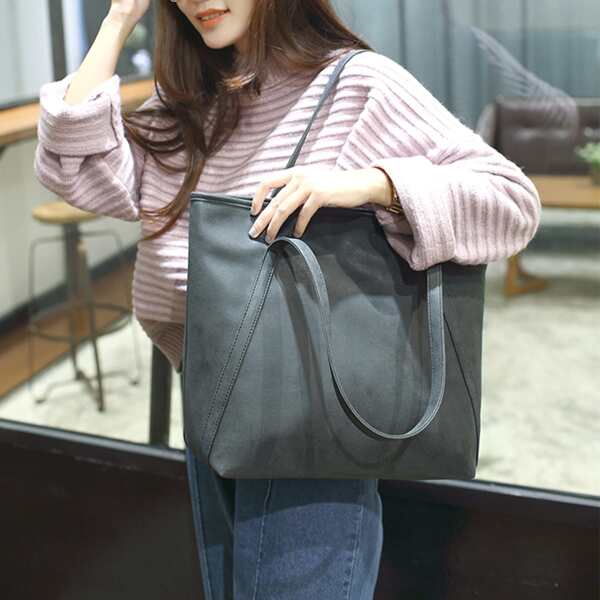

Large Capacity Shoulder Tote Bag, Black