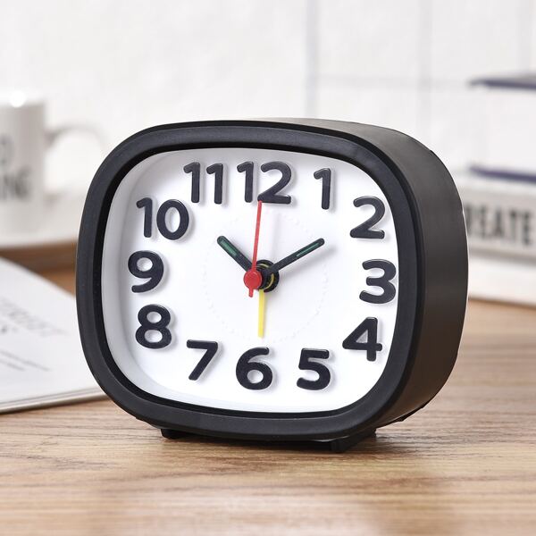 

Rectangle Alarm Clock, Black