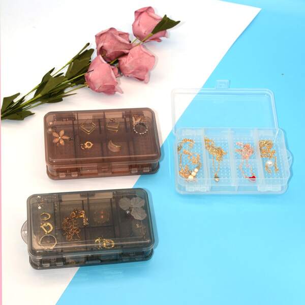 

1pc Random Color Jewelry Storage Box, Multicolor