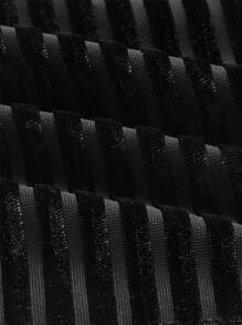 SHEIN 大碼鏈條絲絨吊帶上衣 - 黑色 - 查看 4