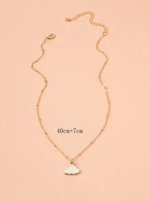 Cloud Charm Necklace - Yellow Gold - View 4