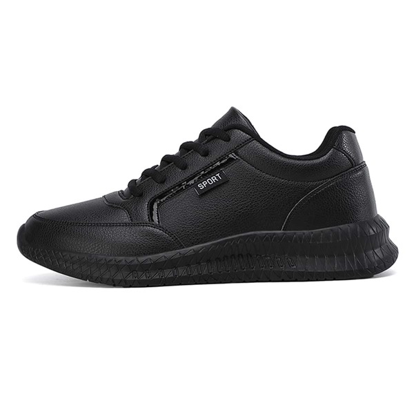 

Men Textured Lace-up Front Sneakers, Black