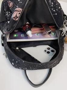 星系圖案後背包