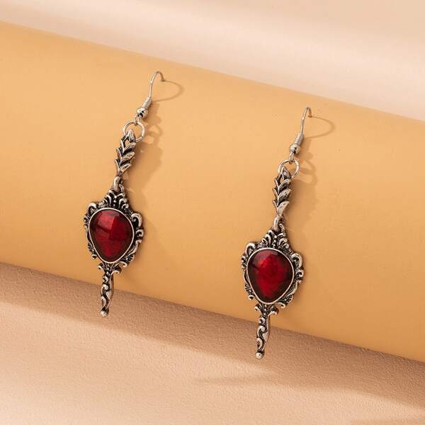 

Vintage Drop Earrings, Antique silver