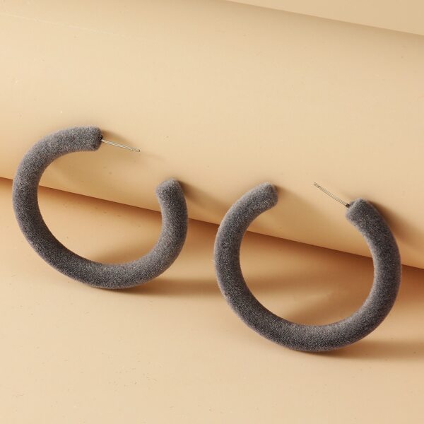 

Open Hoop Earrings, Grey