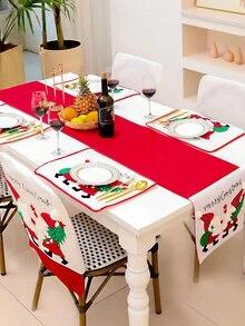 Chemin de table à motif père Noël - Multicolore - Voir 4