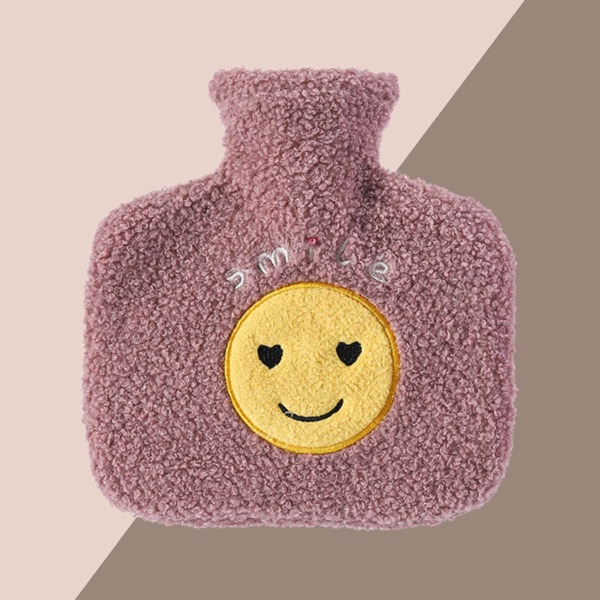 

Smile Pattern Hot Water Bag, Dusty pink