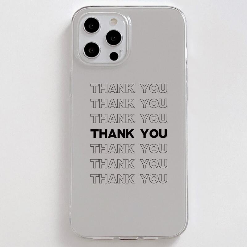 

Letter Graphic Phone Case, Clear