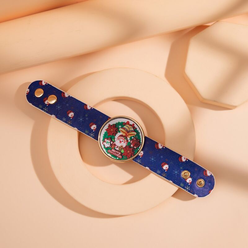 

Santa Claus Graphic Bracelet, Blue