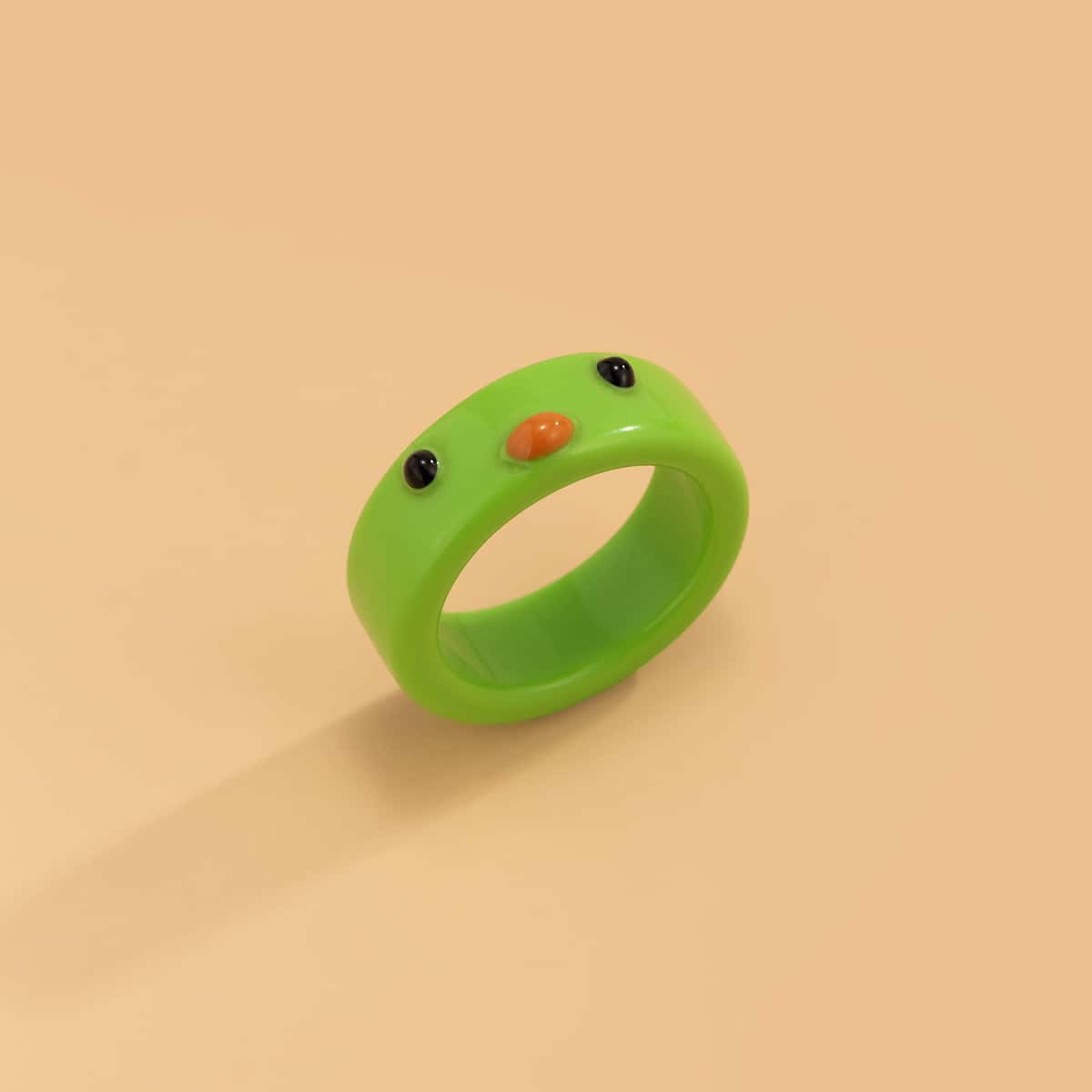 

Cartoon Decor Ring, Green