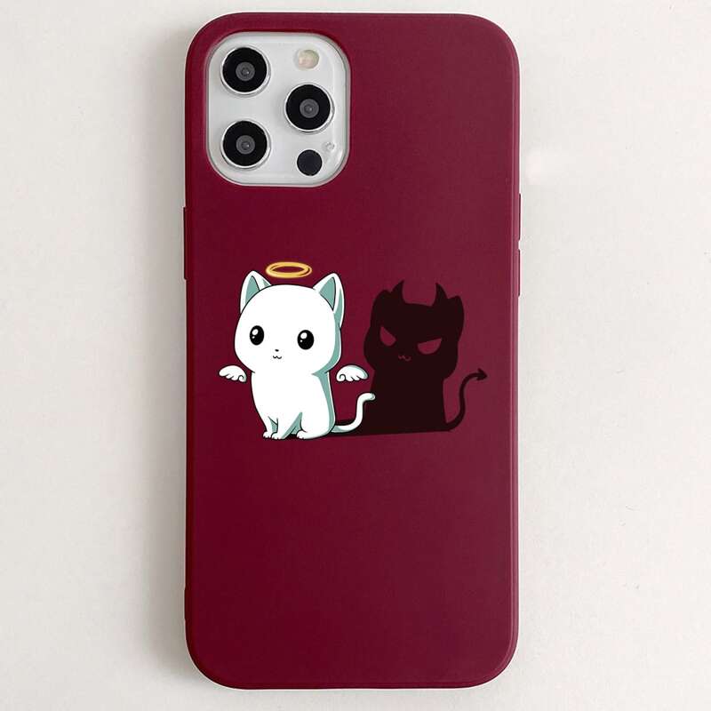 

Cat Pattern Phone Case, Multicolor