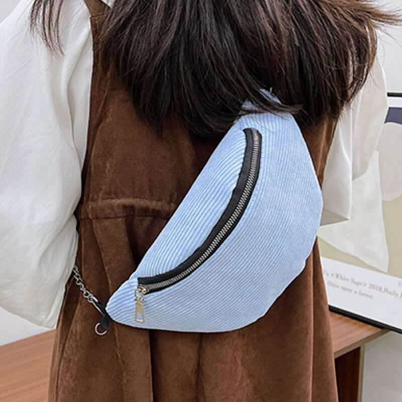 

Zip Front Fanny Pack, Blue