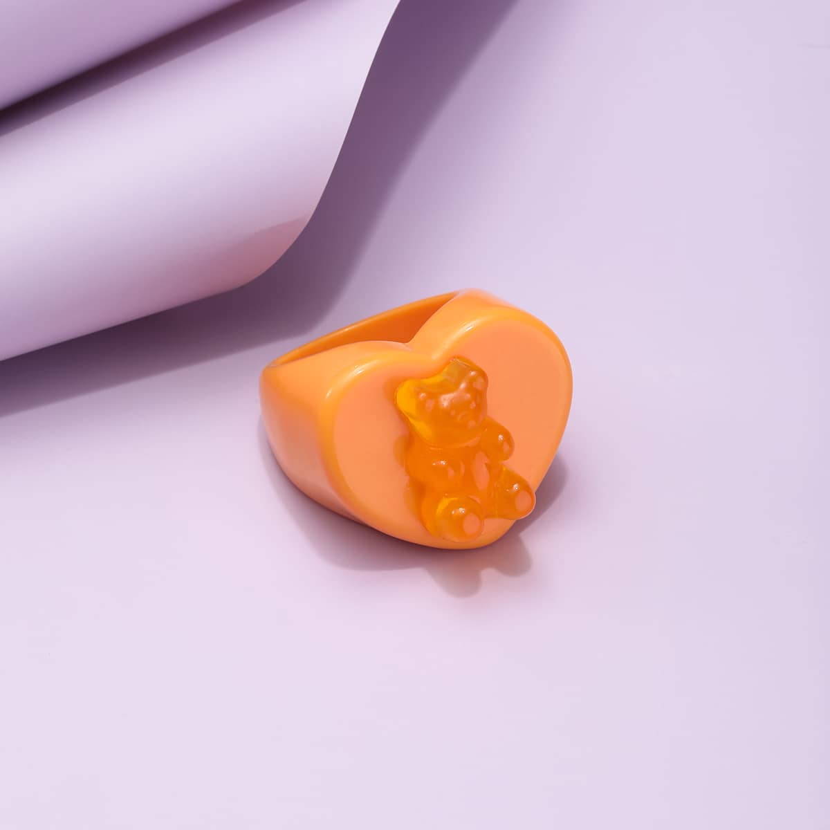 

Bear Decor Ring, Orange