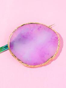 1pc Resin Nail Art Palette Inlay Rhinestone, Nail Art Painting Mixed Color Palette Golden Edge Nail Gel Color Makeup Display Board For Foundation Makeup Tools Eyeshadow Nail Art,Nail Supplies,Nail Tools,Nail Art Tools,Back To School,Nails,Nail Tools For Press On Nails - Purple - View 4