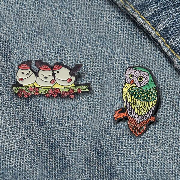 

2pcs Toddler Kids Animal Design Brooch, Multicolor