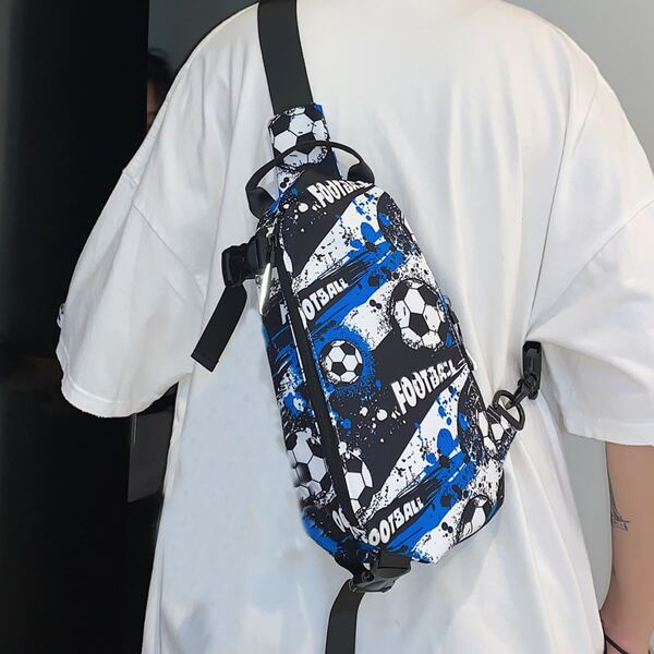 

Men Football & Letter Graphic Fanny Pack, Multicolor