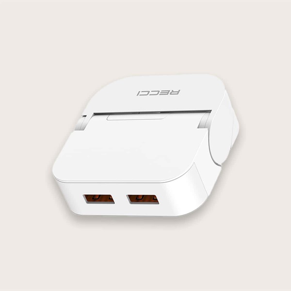 

Зарядное устройство с двумя портами USB, 1шт, Белый