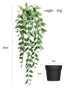 1pc Artificial Vine Plant With Pot - Multicolor - View 3