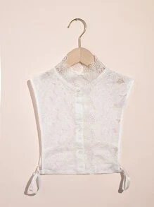 Ren trang trí Faux Dickey Collar - trắng - Xem 3