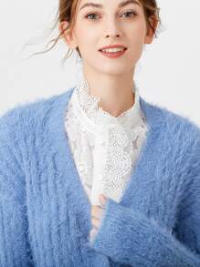 Ren trang trí Faux Dickey Collar - trắng - Xem 4