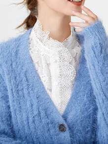 Ren trang trí Faux Dickey Collar - trắng - Xem 6