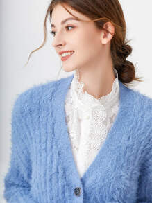 Ren trang trí Faux Dickey Collar - trắng - Xem 7