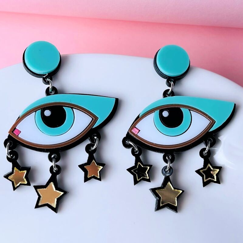 

Eye Drop Earrings, Multicolor